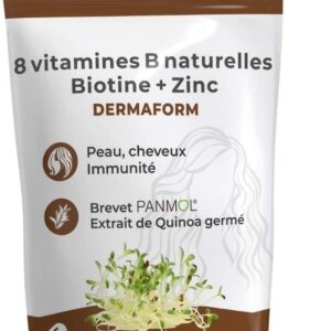 DERMAFORM, COMPLEXE VITAMINES B, QUINOA GERME, BISGLYCINATE ZINC