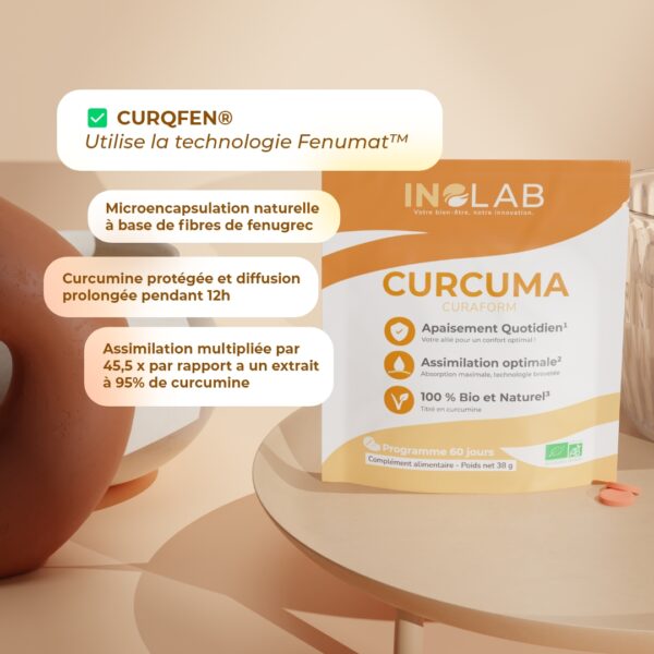 CURAFORM, TITRE EN CURCUMINE BIO 60 comprimés – Image 4