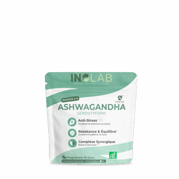 SERENITYFORM ASHWAGANDHA RHODIOLA BIO 60 comprimés