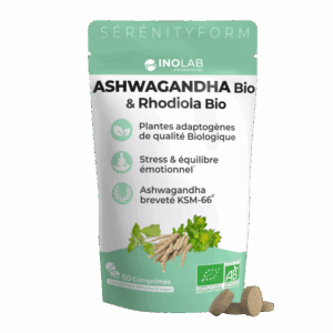 SERENITYFORM ASHWAGANDHA RHODIOLA BIO 60 comprimés