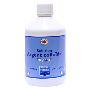 SOLUTION ARGENT COLLOIDAL 20 PPM  500 ML