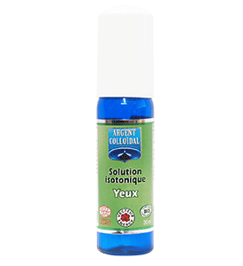 SOLUTION ISOTONIQUE YEUX ARGENT COLLOIDAL 20 PPM BIO – 30 ML