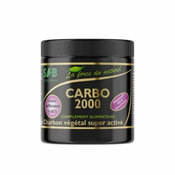 CARBO 2000, CHARBON VEGETAL GRANULES SUPER ACTIVE - 200 G