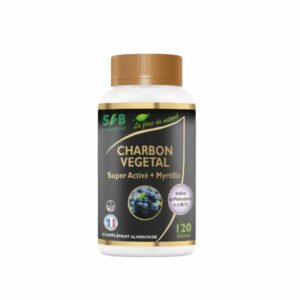 CHARBON VEGETAL SUPER ACTIVE MYRTILLE – 120 GELULES