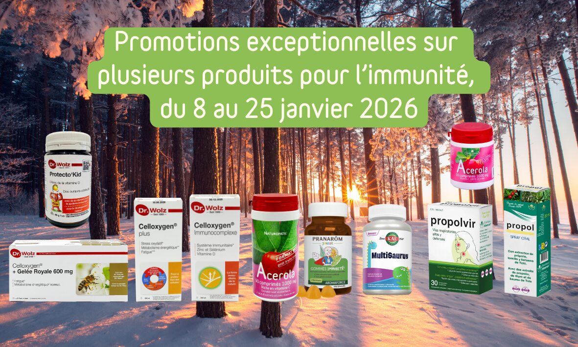 Lire la suite à propos de l’article Des offres spéciales pour renforcer votre immunité, du 8 au 25 janvier 2026 !