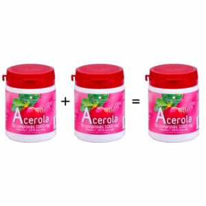 Promo acérola 2 boites achetées 1 boite offerte (1 lot de 3 boites 30 comprimés)